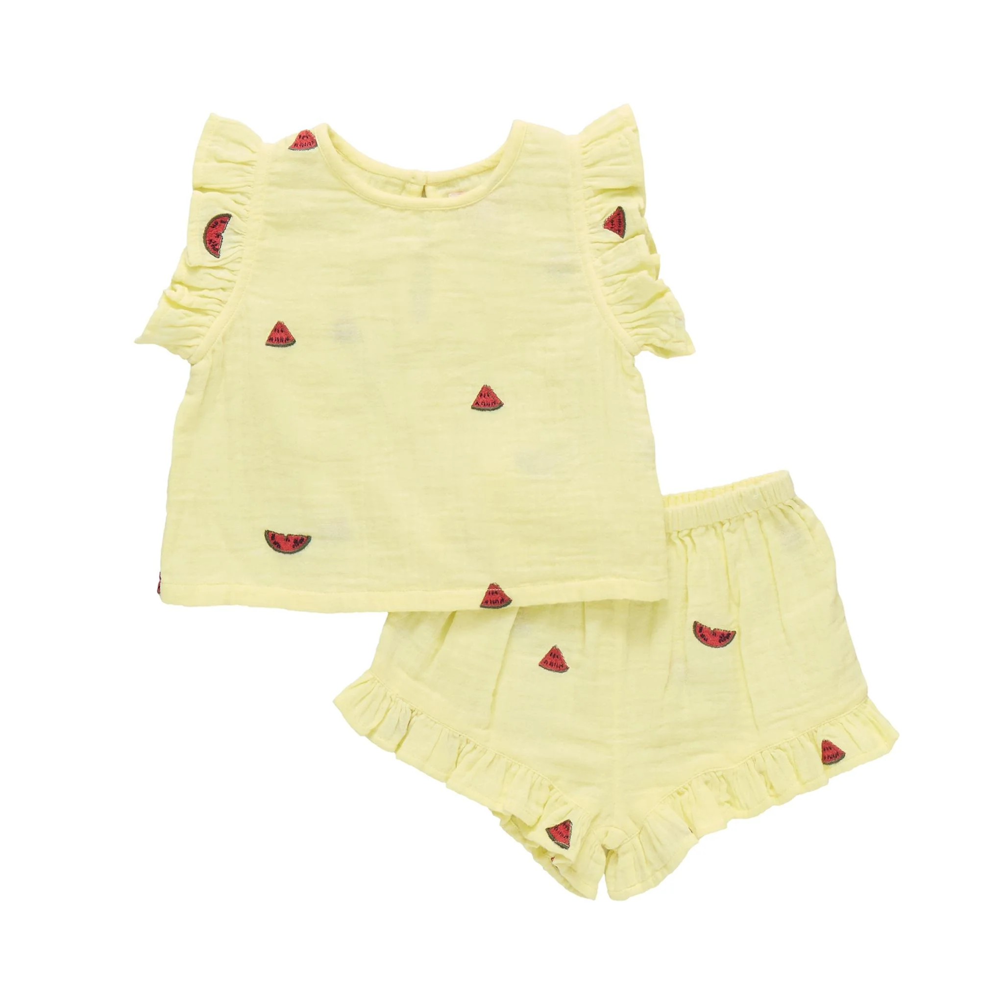 Baby Girls Roey 2-PC Set - Watermelon Embroidery | Maisonette