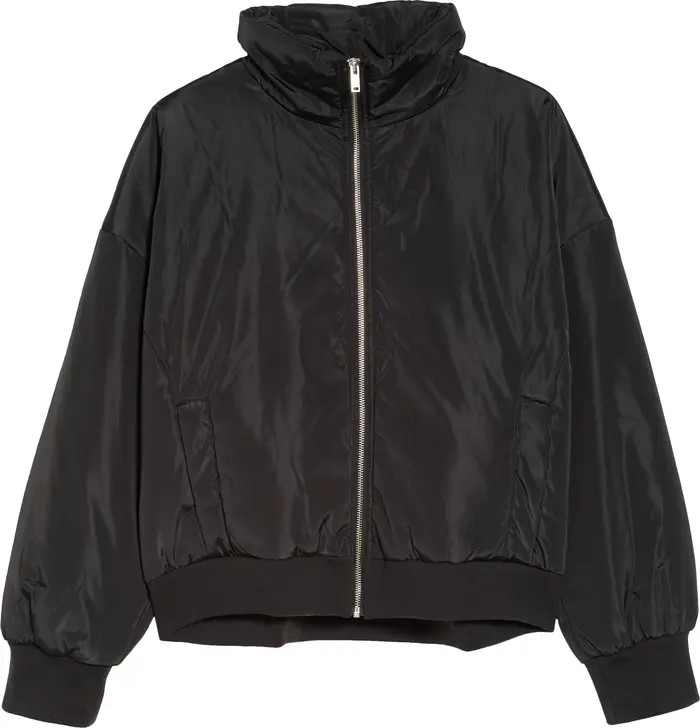 Open Edit Crop Bomber Jacket | Nordstrom | Nordstrom