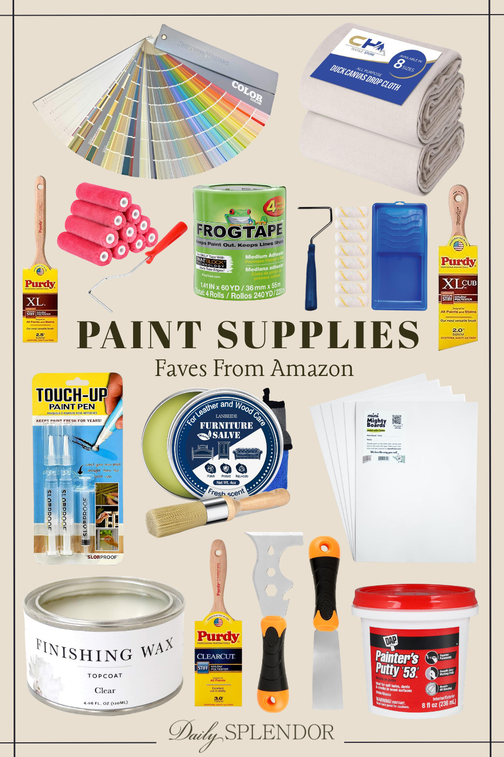 These are my go-to painting supplies for every home project. The tools I reach for every time, whether I'm tackling a full room repaint, refreshing trim, or just doing wall touch-ups. Want to make the job easier? Make sure to have these on hand before you get started!

#paint #paintsupplies #painttools #DIYhome #DIYproject #homerefresh #homemakeover #homeupdate #homerenovation #homeremodel #homereno #homedesign 

 #LTKHome