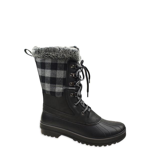 Time and Tru Women's Winter Tall Lace Fur Boots, Sizes 7-11 | Walmart (US)