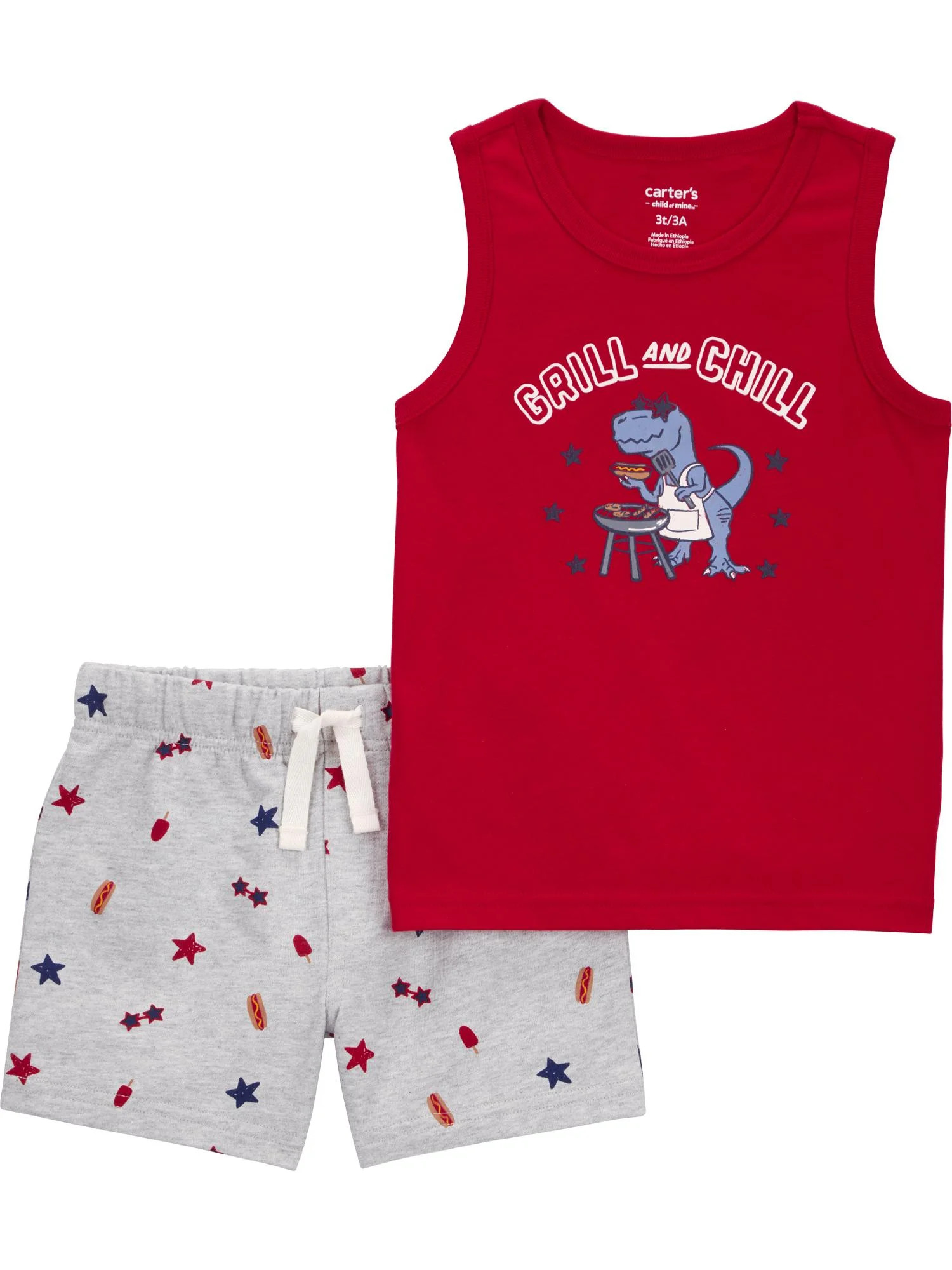 Carter's Child of Mine Baby and Toddler Boy Patriotic Outfit Set, 2-Piece, Sizes 12M-5T | Walmart (US)