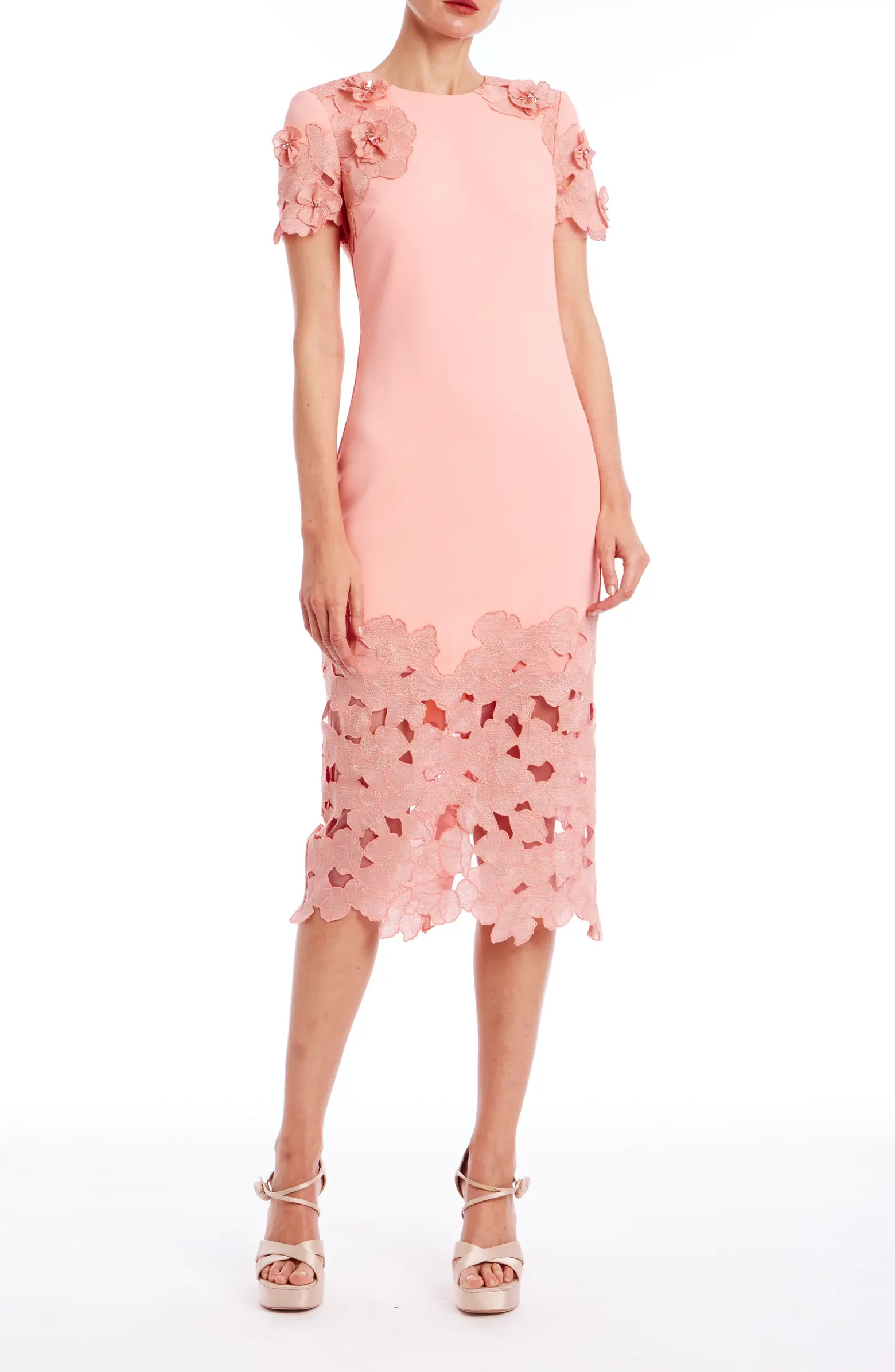 Badgley Mischka Collection Floral Embellished Cocktail Dress | Nordstrom | Nordstrom