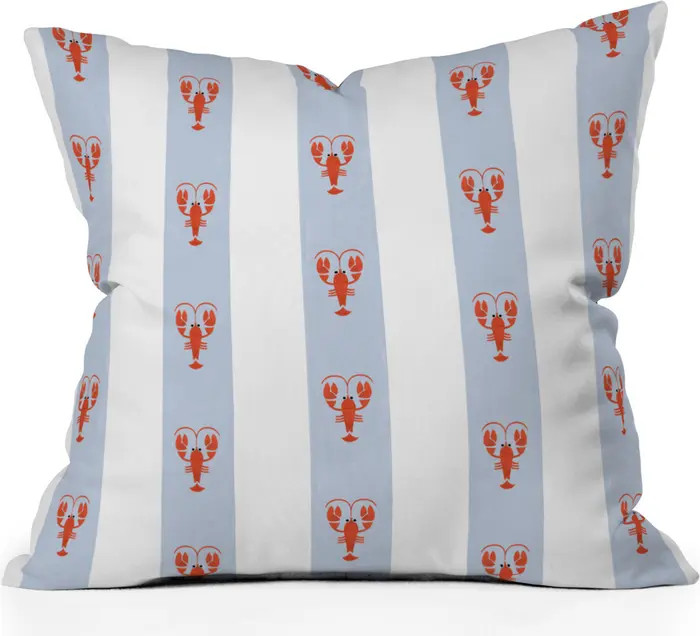 Deny Designs Stripe & Lobster Print Throw Pillow | Nordstromrack | Nordstrom Rack