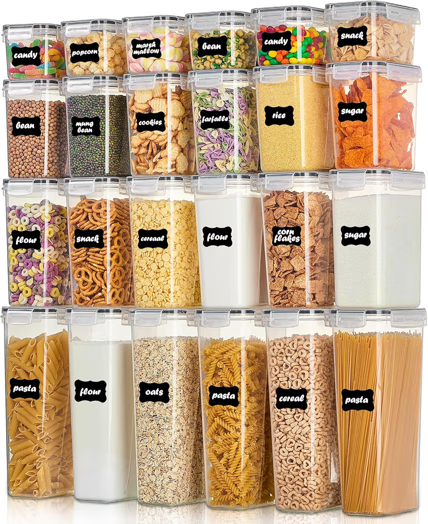 Airtight Food Storage Containers with Lids, Vtopmart 24 pcs Plastic Kitchen and Pantry Organizati... | Amazon (US)