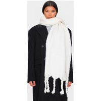 PrettyLittleThingCream Tab Fuzzy Blanket Scarf | PrettyLittleThing US