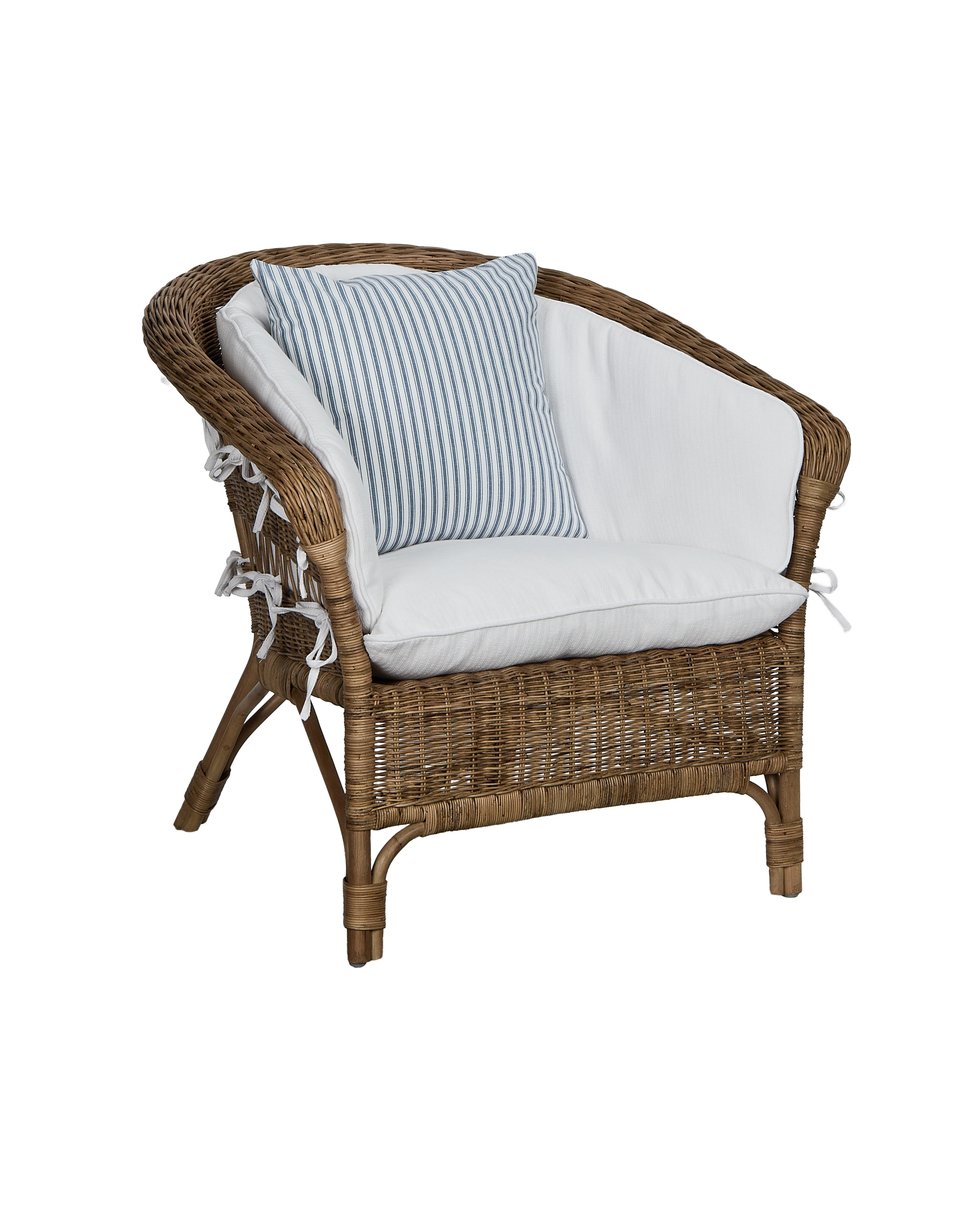 Sanctuary Rattan Lounge Chair - Shell | Olive Ateliers