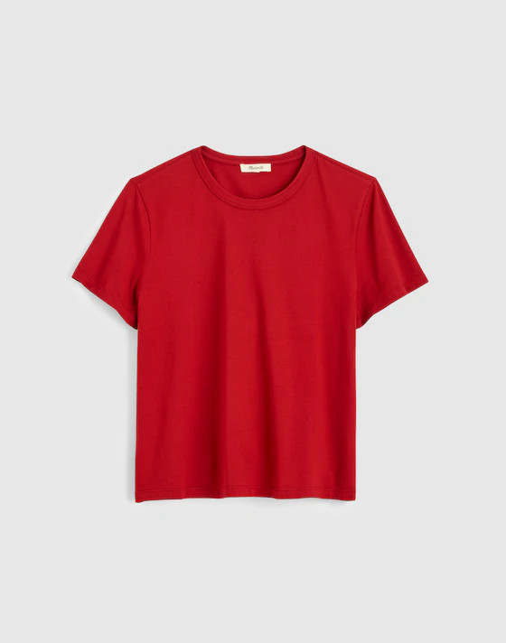The Perfect Crewneck Tee in Allday Jersey | Madewell