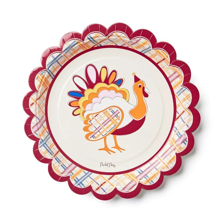 Packed Party "It's Turkey Time" 12" 8 ct. Disposable Oversized Dinner Plates | Walmart (US)