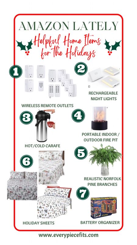 🎁 Holiday Home Items 🎁

Y’all. These would make nice and interesting gifts and stocking stuffers!! I am ecstatic about my remote outlets - they’re making my life so much easier turning on and off the holiday lights for 14 trees.  ALSO the rechargeable  motion sensing night lights are perfect for along the stairs! 

Read more on my blog www.everypiecefits.com

#everypiecefits

Amazon lately
Amazon home
Home items
Gift ideas
Stocking stuffers
Last minute gift ideas 
Interesting gift ideas

#LTKhome #LTKHoliday #LTKGiftGuide