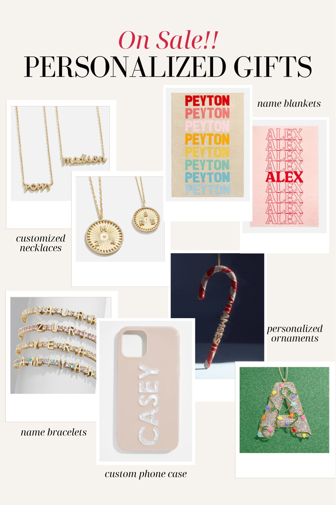 Personalized gifts on sale! Custom gifts, name jewelry, name blankets, initial jewelry, gifts for her, gift guide for her

#LTKGiftGuide #LTKHoliday #LTKHolidaySale