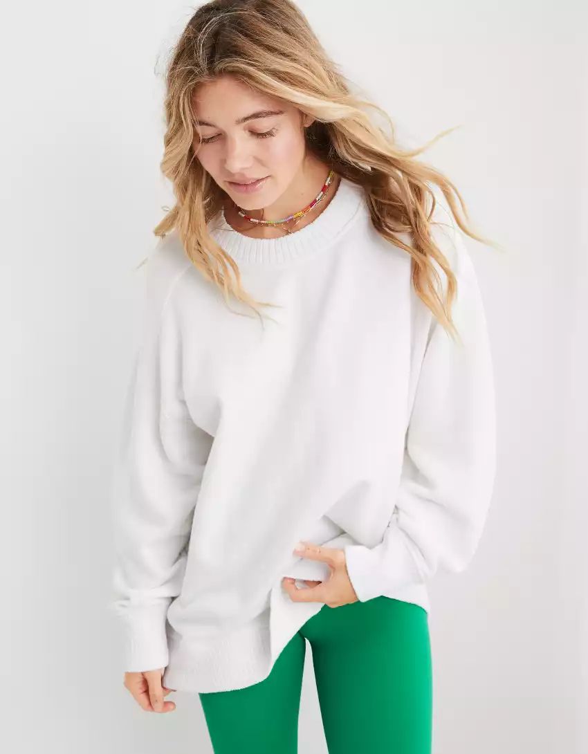 Aerie Down-To-Earth Crew Sweatshirt | Aerie