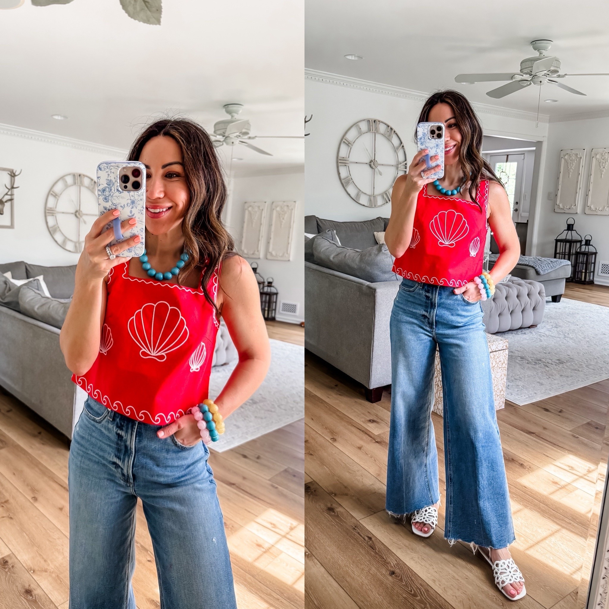 Wide leg jeans as sized up to a 26. Small tank. Pistola jeans

#LTKSaleAlert #LTKOver40 #LTKPetite