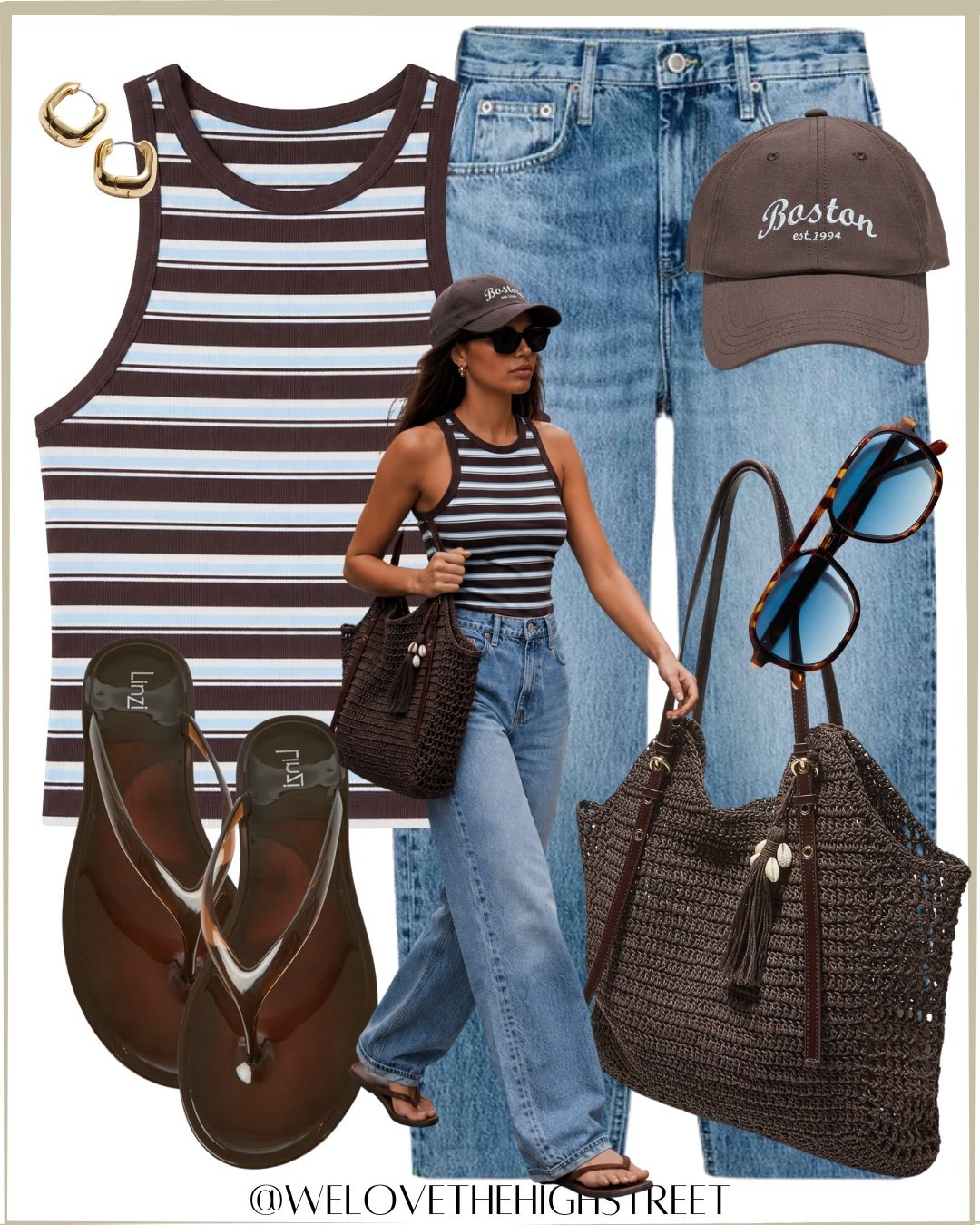 Blue & Brown Stripes