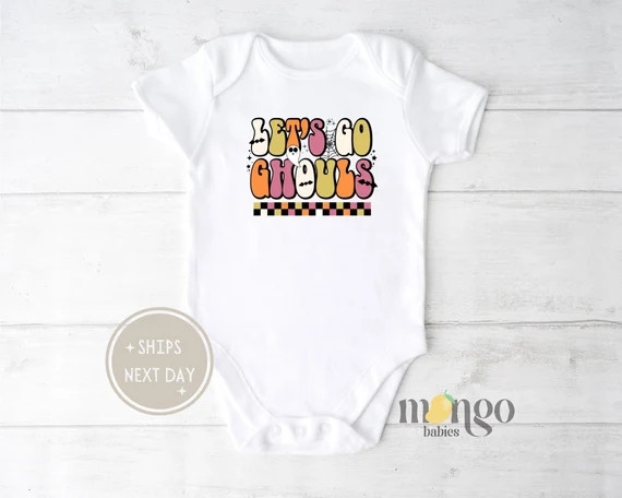 Let's Go Ghouls Baby Onesie®  Cute Retro Bodysuit  Cute - Etsy | Etsy (US)