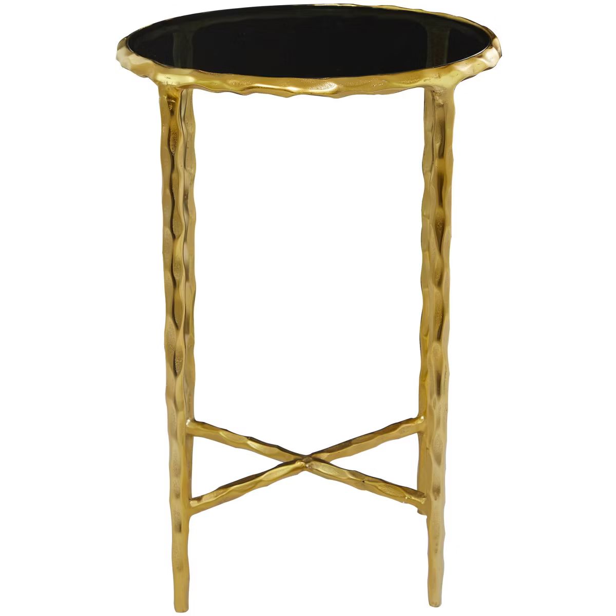 Modern Metal and Smoke Glass Accent Table - Olivia & May | Target