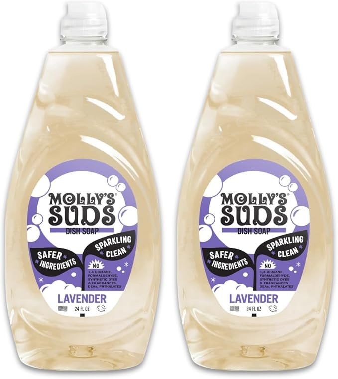 Molly's Suds Liquid Dish Soap | Clean, Simple Ingredients | Extra Scrubbing Power | Lavender Scen... | Amazon (US)