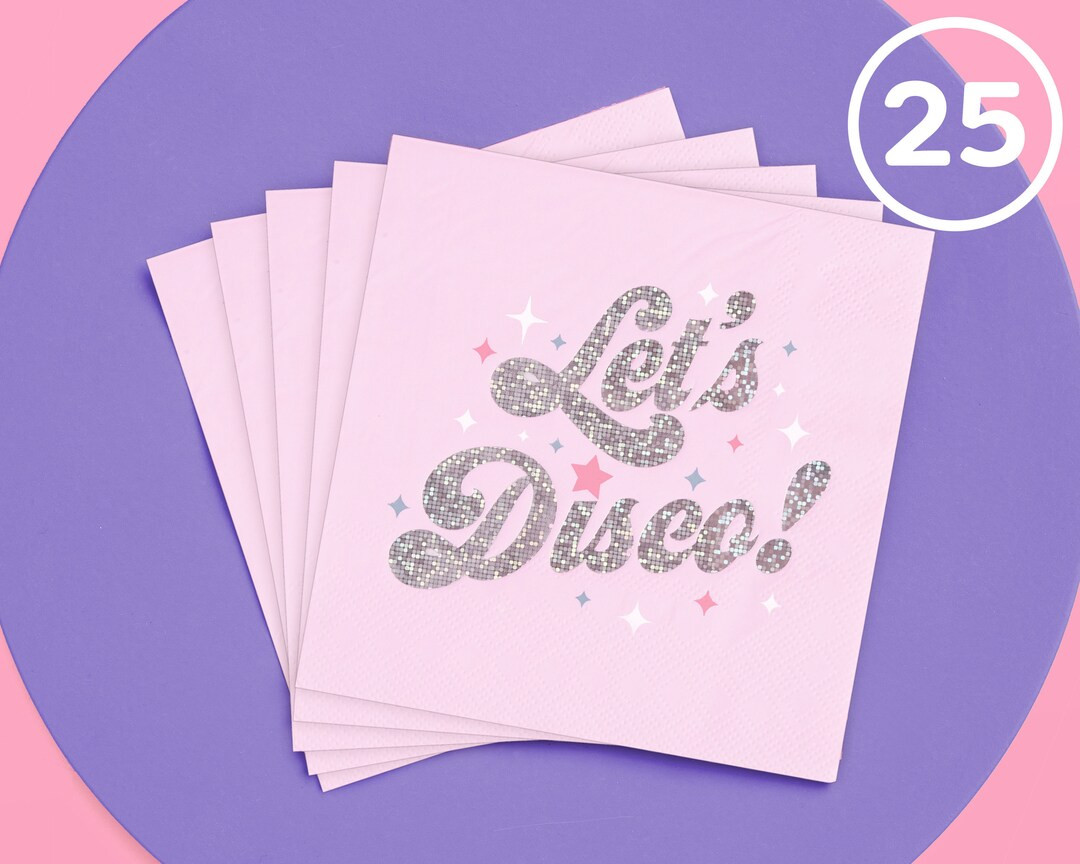 Xo Fetti Let's Disco Napkins  3-ply 25 Pcs  - Etsy | Etsy (US)