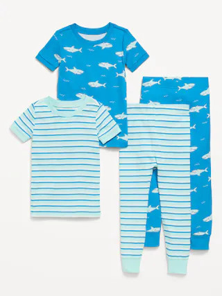 Printed Snug-Fit Pajama 4-Piece for Toddler & Baby | Old Navy (US)