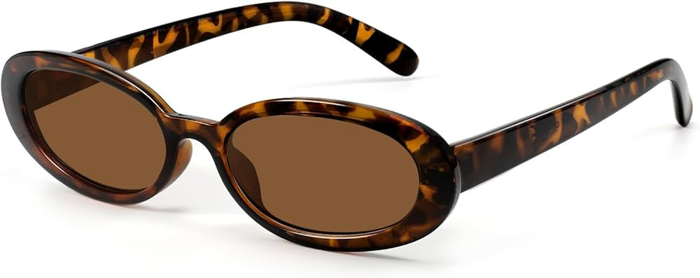 DANAMY Sunglasses Womens Retro Oval Sunglasses for Women Men Fashion Small Oval Sun Glasses 90s V... | Amazon (US)