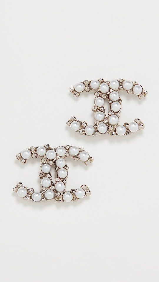Shopbop Archive Chanel Pearl Stud Earrings | SHOPBOP | Shopbop
