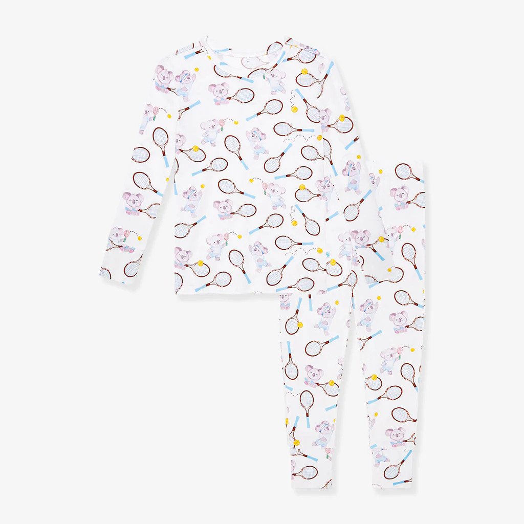 Koala White Long Sleeve Toddler Pajamas | Nicolas | Posh Peanut