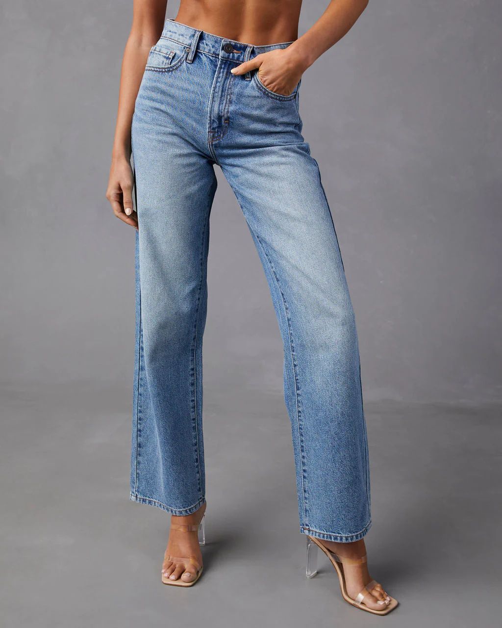 Brandis High Rise Straight Leg Jeans | VICI Collection