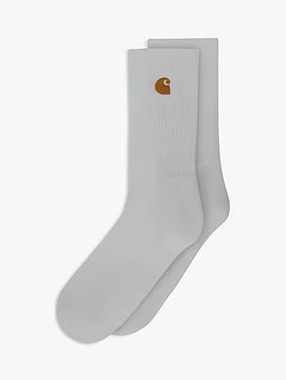 Carhartt WIP Chase Socks, One Size, White | John Lewis (UK)