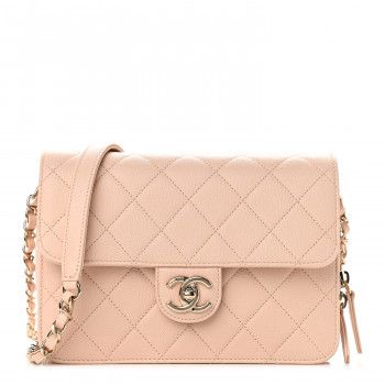 CHANEL Caviar Quilted Large Like A Wallet Flap Light Beige | FASHIONPHILE | Fashionphile