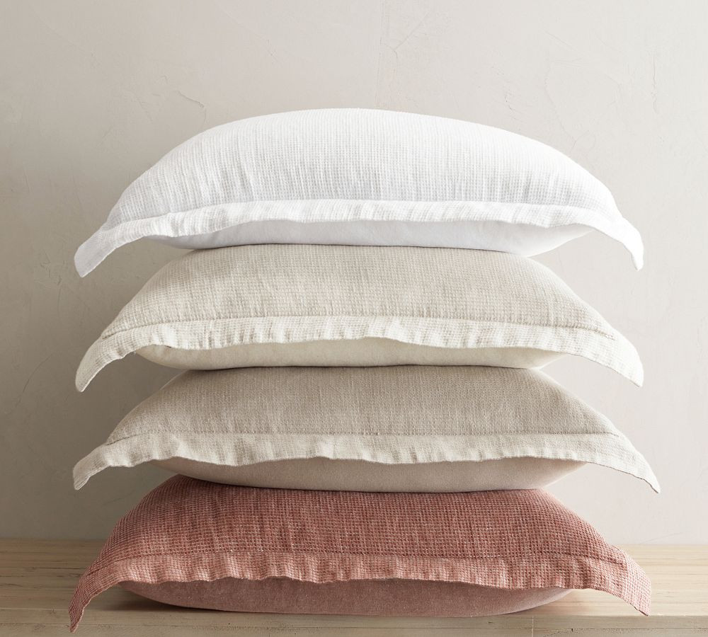 Belgian Flax Linen Waffle Sham | Pottery Barn (US)