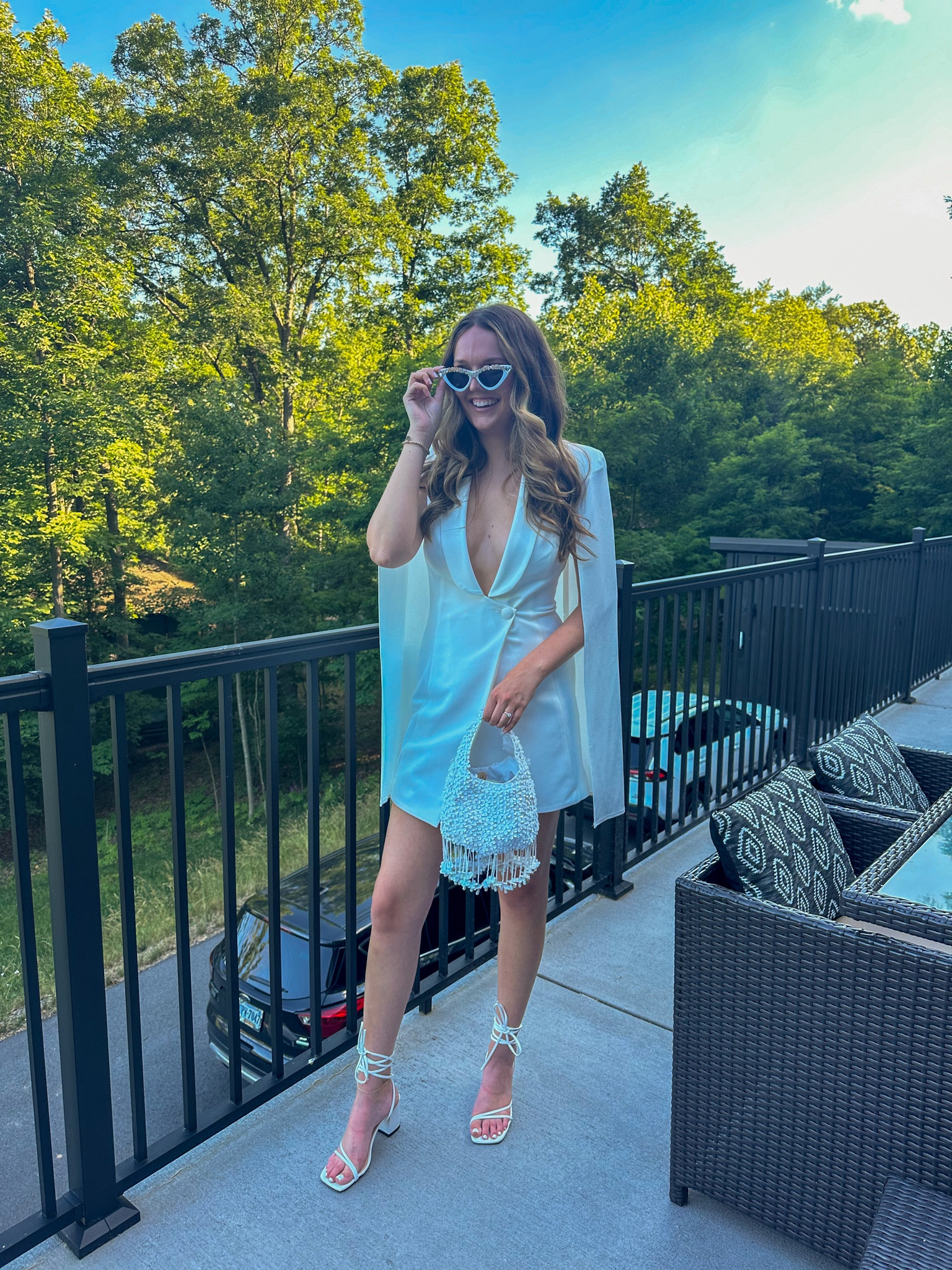 This cape dress from revolve is so chic and fun! Wore for my bachelorette 🩷🛍️ #bachelorette 

#LTKTravel #LTKWedding