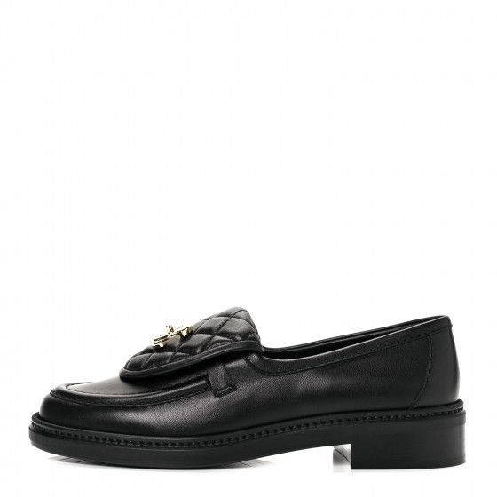 Lambskin Quilted CC Turnlock Loafers 36 Black | FASHIONPHILE (US)