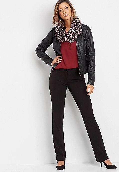 black classic boot cut pant | Maurices