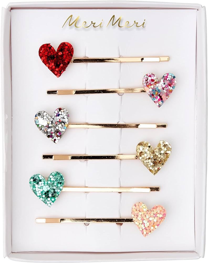 Meri Meri Glitter Heart Hair Slides | Amazon (US)
