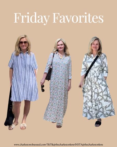 This week three for three Ordered three dresses, and loved all of them. The longer sleeve items are perfect for the spring temps, but the striped shirt dress is great for all summer long. 

#LTKstyletip #LTKover40 #LTKworkwear