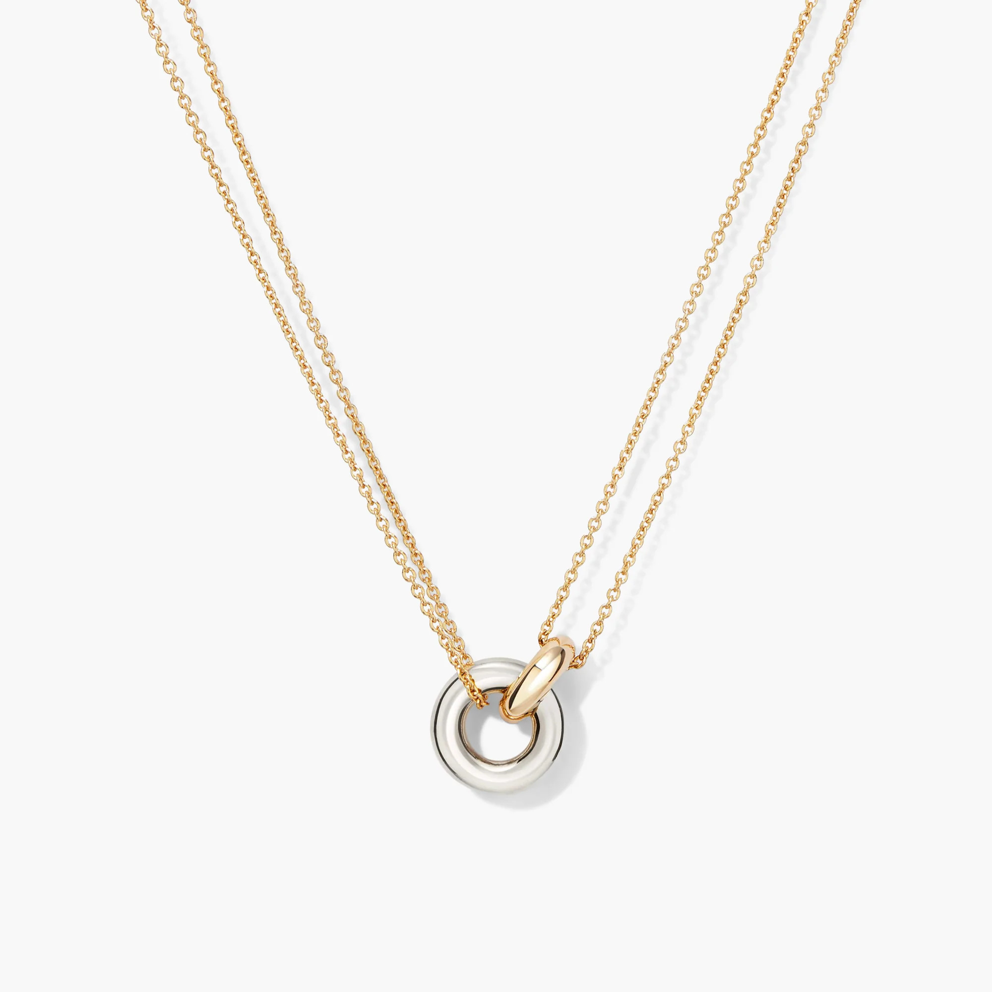 Linked Two-Tone Necklace | Mejuri Fine Crew