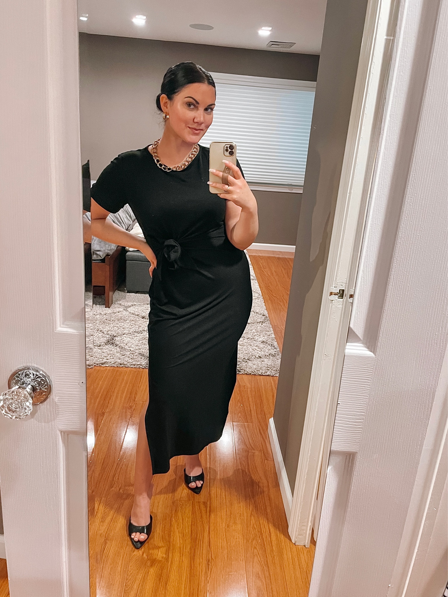 This dress is just the best! It is a T-shirt material that has a tie in the middle, you can dress this up or down and it’s extremely comfortable. I love that it has slits on the sides! My shoes are from mango, and these are also linked :)

#LTKFind #LTKstyletip #LTKsalealert
