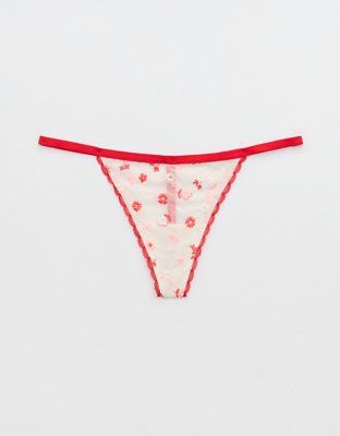 Show Off Embroidery String Thong Underwear | American Eagle Outfitters (US & CA)