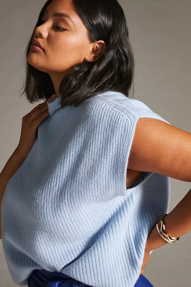 By Anthropologie Oversized Cashmere Sweater Vest | Anthropologie (US)