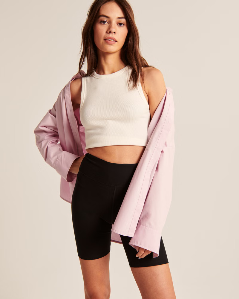 Women's Cropped Crew Tank | Women's Tops | Abercrombie.com | Abercrombie & Fitch (US)