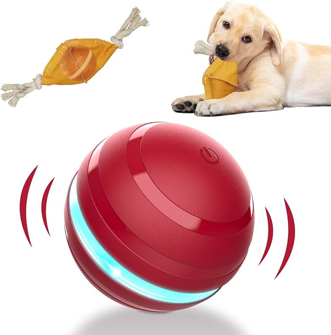 Interactive Dog Balls with Motion Activated, Wicked Ball Squeaky Dog Toy Oxford Bag Keep Dogs Bus... | Amazon (US)