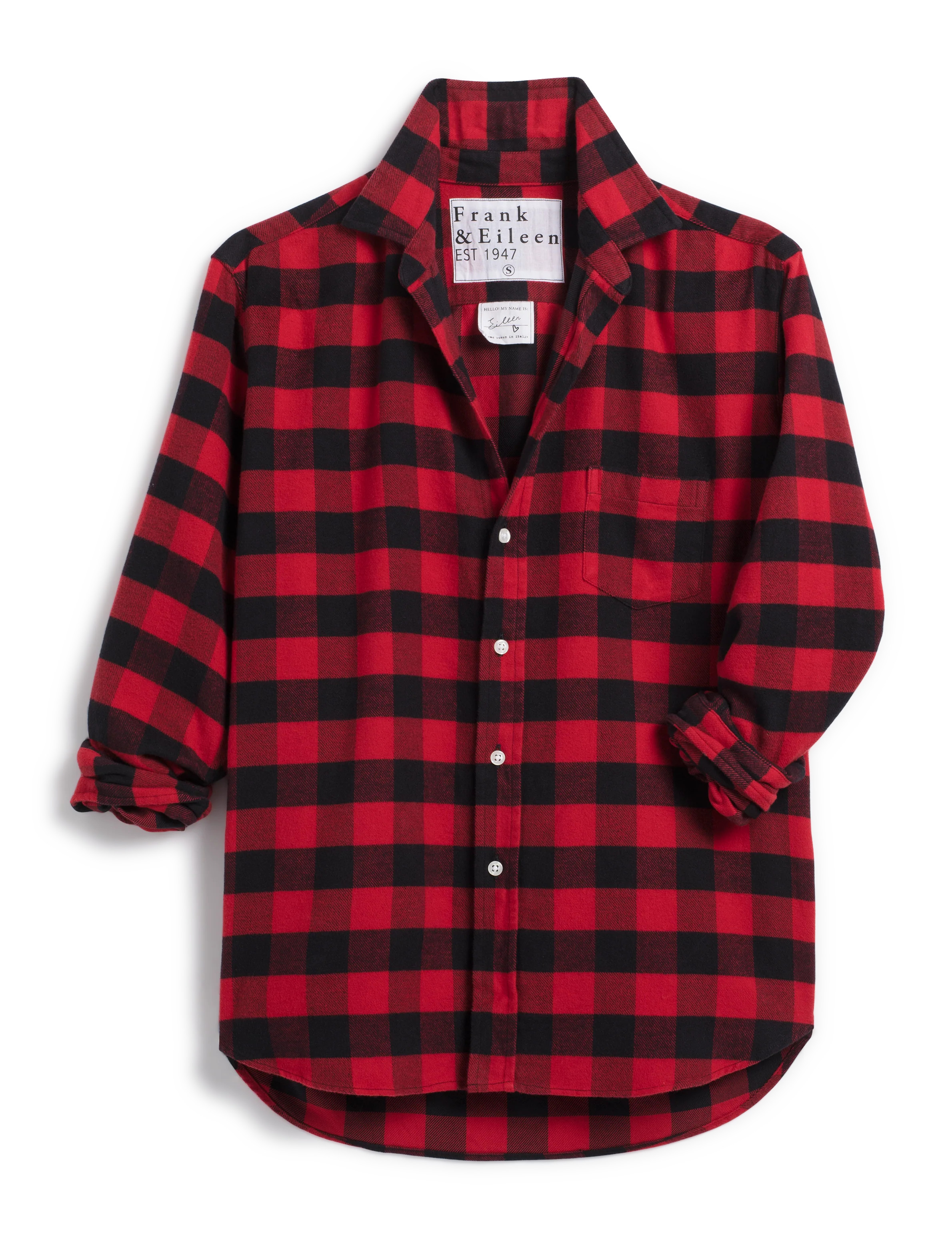 EILEEN Red and Black Check, Flannel | Frank & Eileen