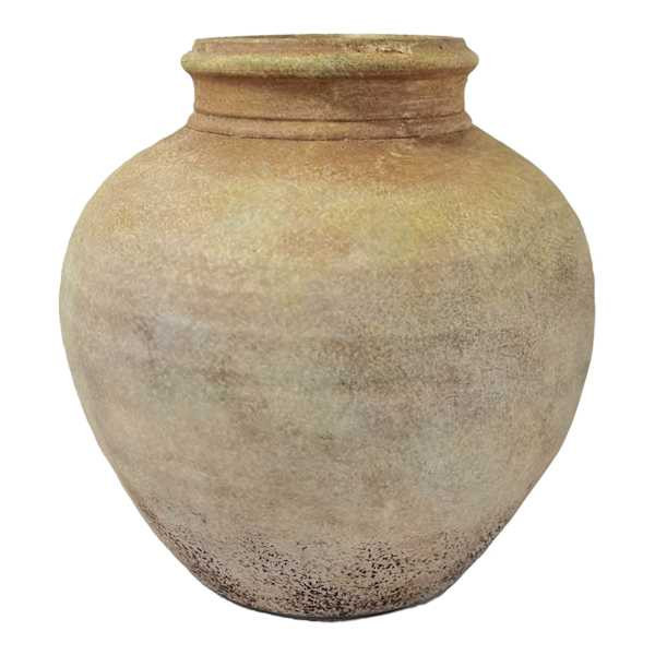 Neutral Textured Ceramic Vase, 9.5", Orange, sold by At Home | At Home