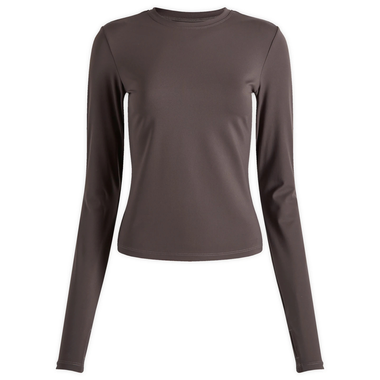 Adanola Women's Long Sleeve Longline Top in Coffee Bean, Size X-Large | END. Clothing | END. Clothing