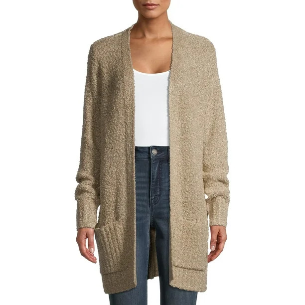 Time and Tru Women's Boucle Cardigan | Walmart (US)