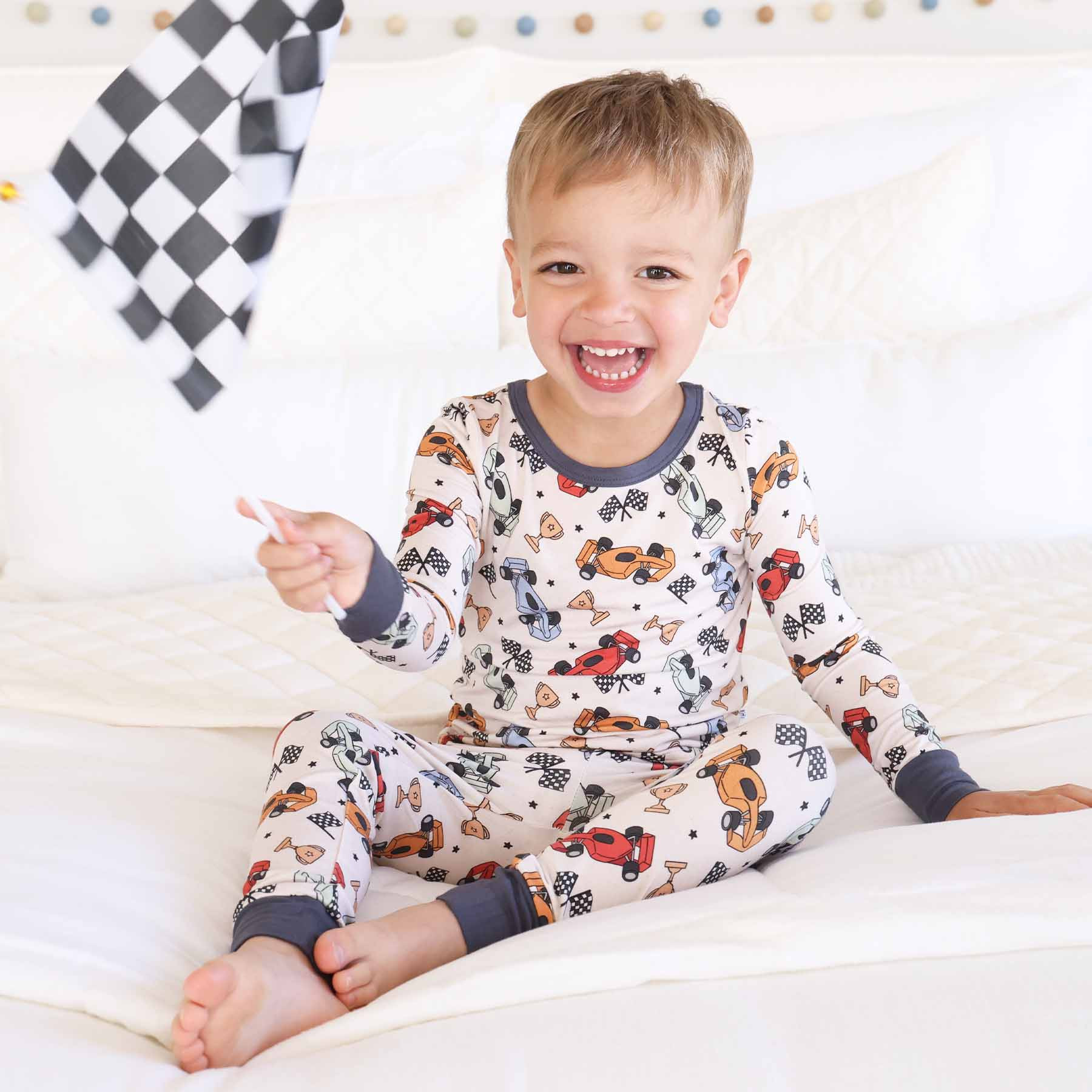 Pit Crew Two Piece Pajama Set | Caden Lane