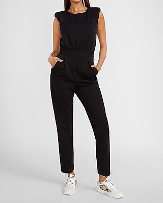 Padded Shoulder Jumpsuit | Express