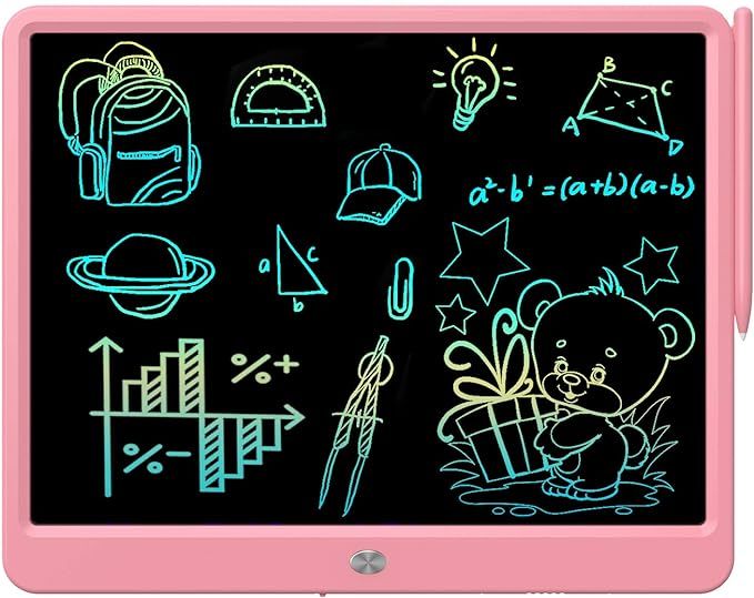 FLUESTON LCD Writing Tablet for Kids 15 Inch Colorful Screen Etch a Sketch Drawing Pad, Kids Draw... | Amazon (US)