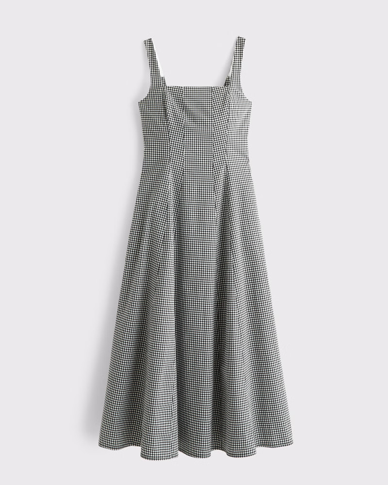 The A&F Mila Stretch Midi Dress | Abercrombie & Fitch (UK)