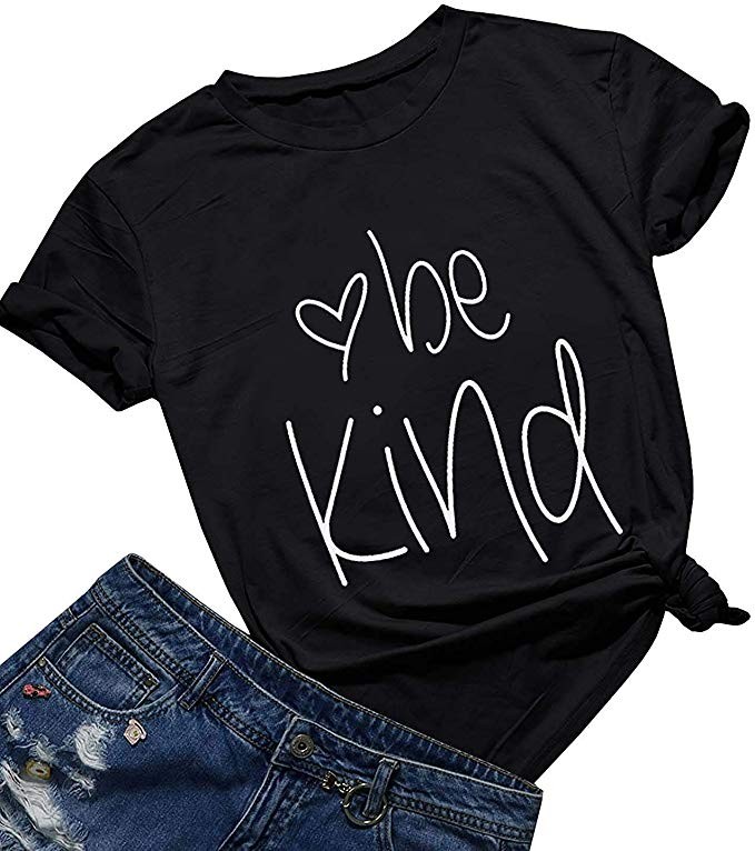 Be Kind T Shirts Women Cute Graphic Blessed Shirt Funny Inspirational Teacher Fall Tees Tops | Amazon (US)
