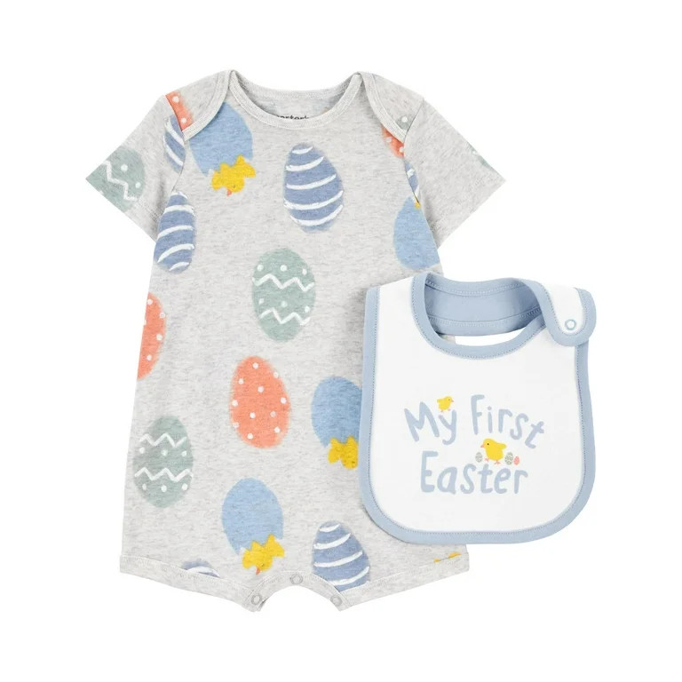 Carter's Child of Mine Baby Boy Easter Romper, 2-Piece, Sizes Newborn-12 Months | Walmart (US)